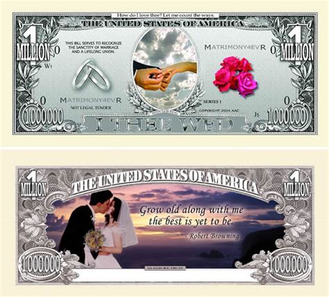 Wedding One Million Dollar Bill – American Art Classics