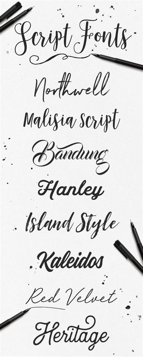 I Like The Script Fonts That To Me Look Easy To Read And Stylish From