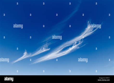 Cirrus Clouds On Blue Sky Stock Photo Alamy