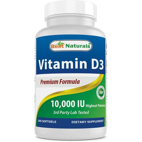 Best Naturals Vitamin D3 10000 Iu 240 Softgels