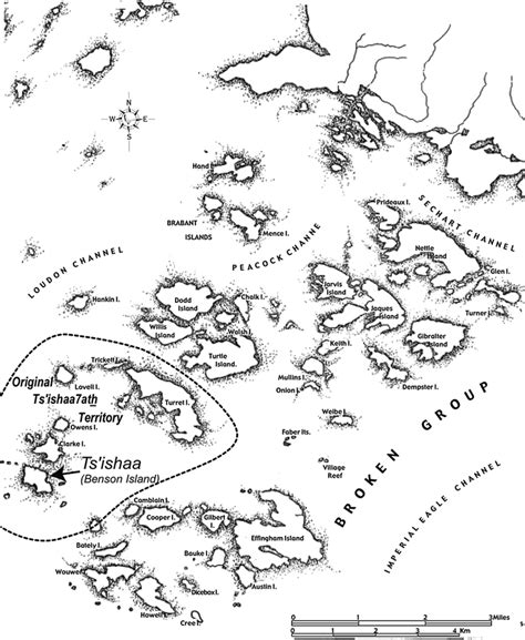 Map Of The Broken Groups Islands Showing The Extent Of The Original