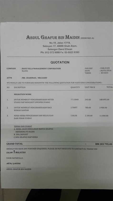 Check spelling or type a new query. BAYU VILLA APARTMENT KLANG: Sebut Harga Kerja Pemasangan ...