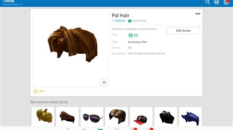 Bacon Hairpal Hair Cost 90 Robux Youtube