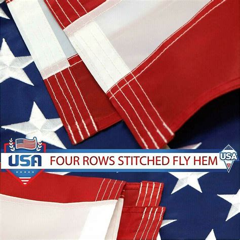 jetlifee 3x5 ft american us usa flag heavyweight embroidered 4 rows stitch vosb ebay