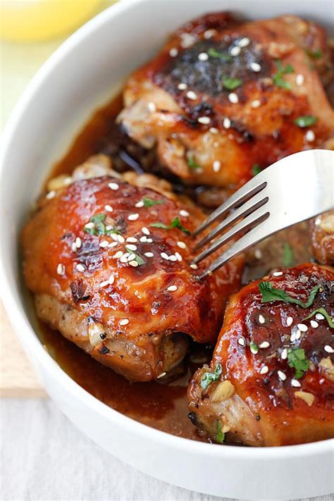 Cover, and refrigerate for at least 4 hours (or overnight). Baked Honey Soy Chicken (Best Easy Recipe) - Rasa Malaysia