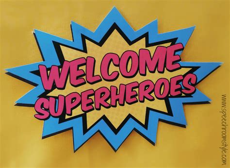 I am now doing my classroom theme in board games. Superhero Classroom Theme - Speech Room Style