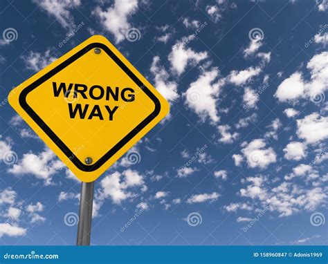 Wrong Way Traffic Sign Stock Illustration Illustration Of Banner
