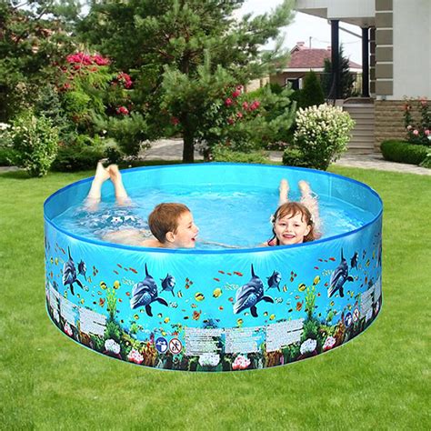 Marine Pattern Swimming Pools Outdoor Backyard Foldable Kids Water Pool