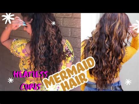 5 Minute Mermaid Curls Heatless Curls Chermels World YouTube