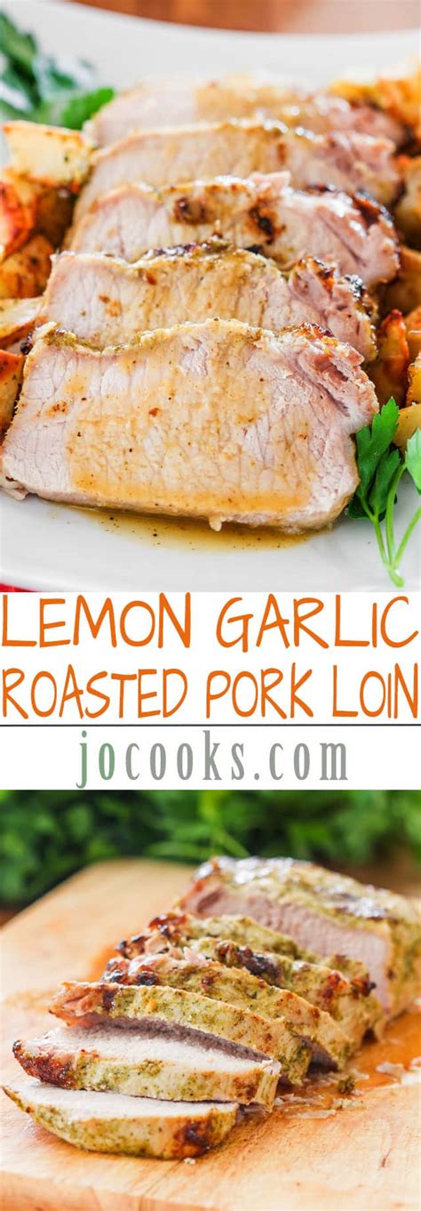 Pork loin roast recipes instructions preheat oven to 400°f. Lemon Garlic Roasted Pork Loin - Jo Cooks