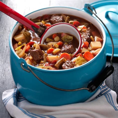 Hearty Beef And Vegetable Soup Recipe Taste Of Home