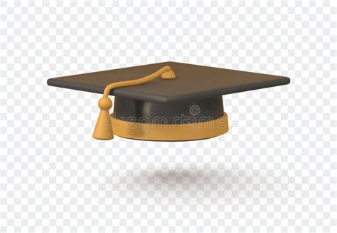 Cute Cartoon Graduation Cap Education Degree Ceremony Concept Stock