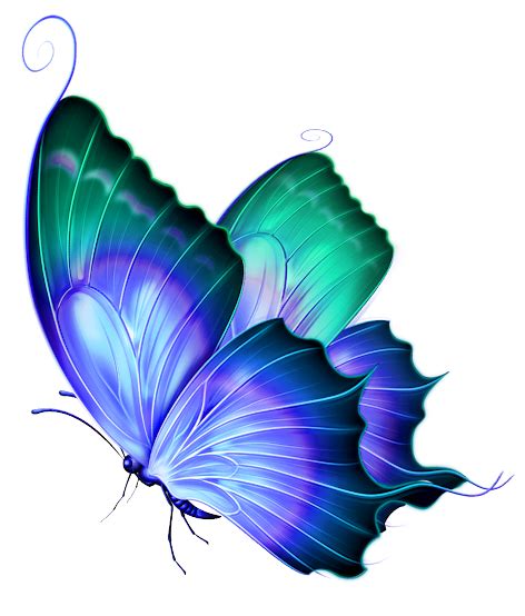 Transparent Blue And Green Deco Butterfly Png Clipart Purple