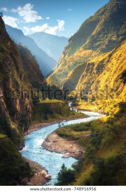 Amazing Landscape High Himalayan Mountains Beautiful Stock Photo Edit