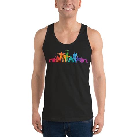 LGBTQ Fitness Rainbow Gay Pride Colors Fitness Fit GayWork Out Classic