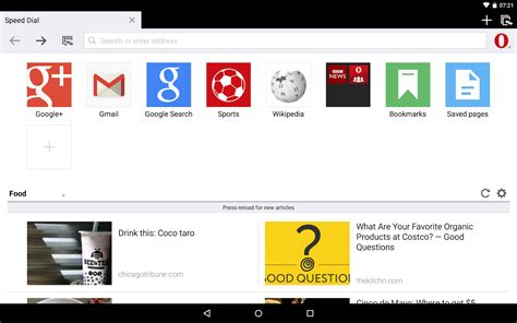 Opera Mini Web Browser Screenshot