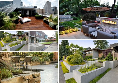 Winner of numerous rhs chelsea flower show best in show and gold medals, including both in 2019, landscape and garden designer andy sturgeon favours bold contemporary design, natural materials and innovative planting. 5 Modern Landscaping Essentials for a Stylish Yard