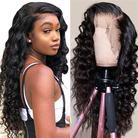 Brazilian Loose Deep Wave 13x4 Lace Front Human Hair Wigs Recool Hair