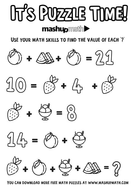 Free Printable Fun Math Puzzles Printable Templates