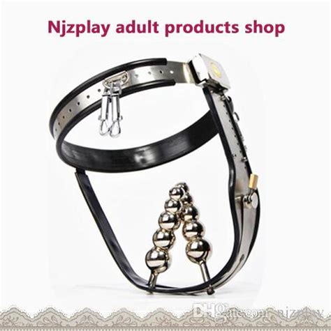 Female Adjustable Model T Stainless Steel Chastity Belt With One