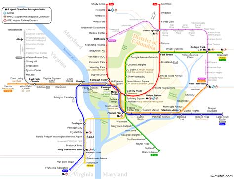 Washington Metro Metro Maps Lines Routes Schedules