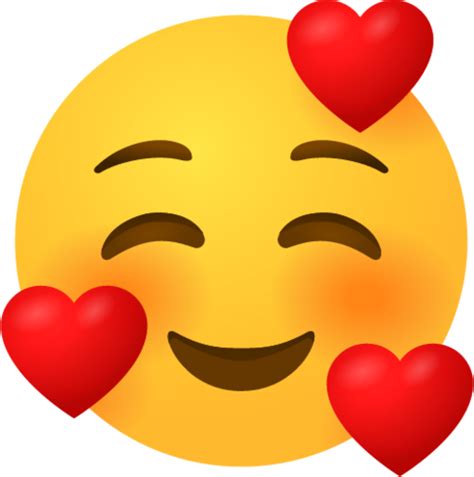 Smiling Face With Hearts Emoji Emoji Download For Free Iconduck