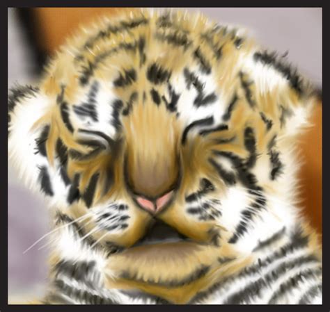 Cute Tiger Cub Painting By Jezzy Fezzy On Deviantart