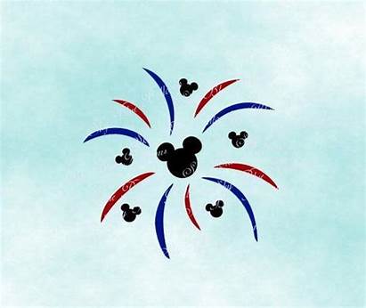 Fireworks Mickey Svg Disney Firework Mouse Silhouette
