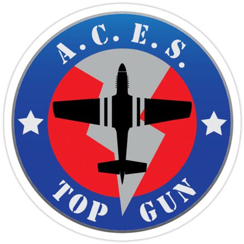 Top Gun Logo Stickers By Darkhorsedesign Redbubble