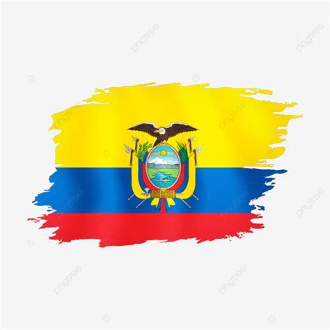 Bandera Ecuatoriana PNG Bandera Rasgada Ecuador Bandera De Acuarela
