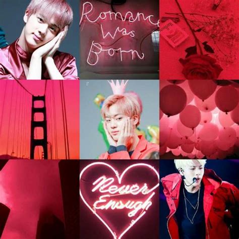 Jin Pinkandred Aesthetic Bts Armys Moodboards Amino