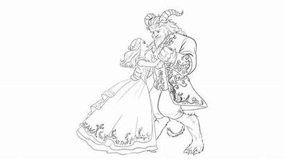 Coloring Pages Beast Beauty Bonjour Say D23