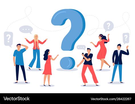 People Ask Question Confused Person Asking Vector Image