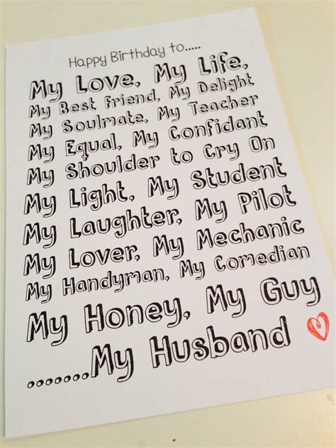 Best birthday gifts for wife: Husband birthday card | Husband birthday card, Husband ...