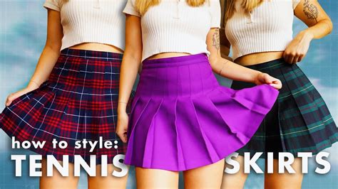 How To Style Tennis Skirts 12 Pleated Skirt Outfit Ideas Youtube