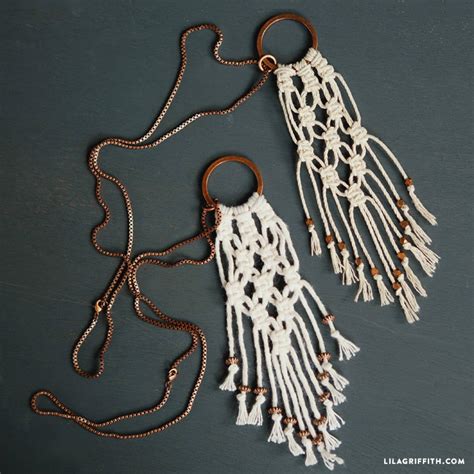 Simple DIY Macrame Necklace - Lia Griffith