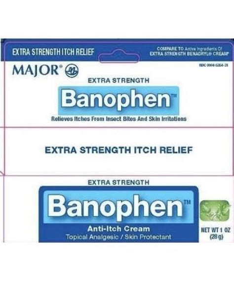 Major Banophen Anti Itch Cream Extra Strength 1oz