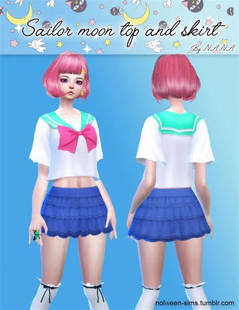 Sailor Moon Top And Skirt By Nana At Nolween Sims 4 Updates Sims 4