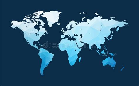 Blue World Map Illustration Stock Vector Illustration Of Abstract