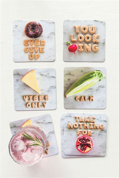 Orders We Love Punny Food Coasters From Marie Saba Idea Land Funny Coasters House Warming