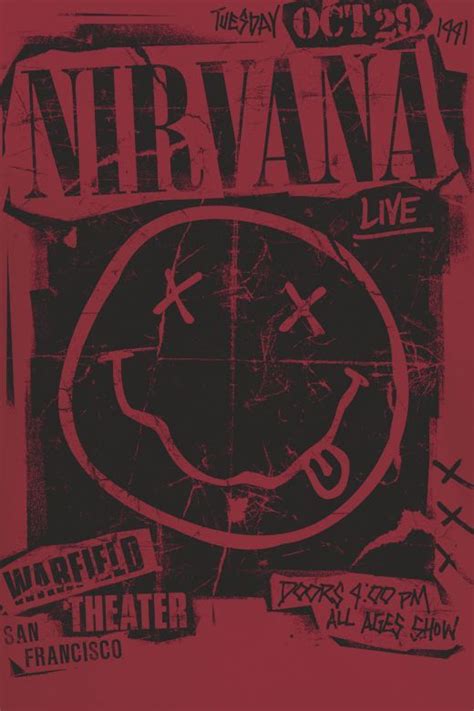 Band Poster Nirvana Poster Band Posters Rock Band Posters