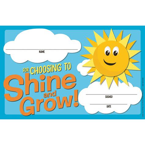 Choosing To Shine And Grow Recognition Award Tools 4 Teaching