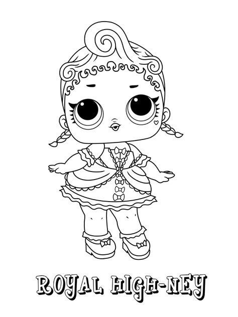 Lol surprise color change dolls with 7 surprises. Royal High Ney Lol Doll Coloring Page - Free Printable ...