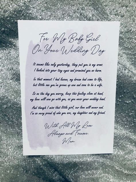 Letter To The Bride On Your Wedding Day Daughter Wedding Etsy