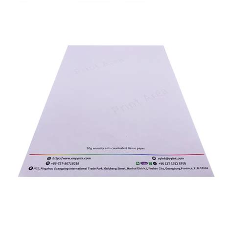 Custom 75cotton 25linen Security Thread Paper Security Watermark Paper