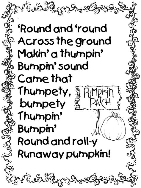 Halloween Poems For Kindergarten Kindergarten