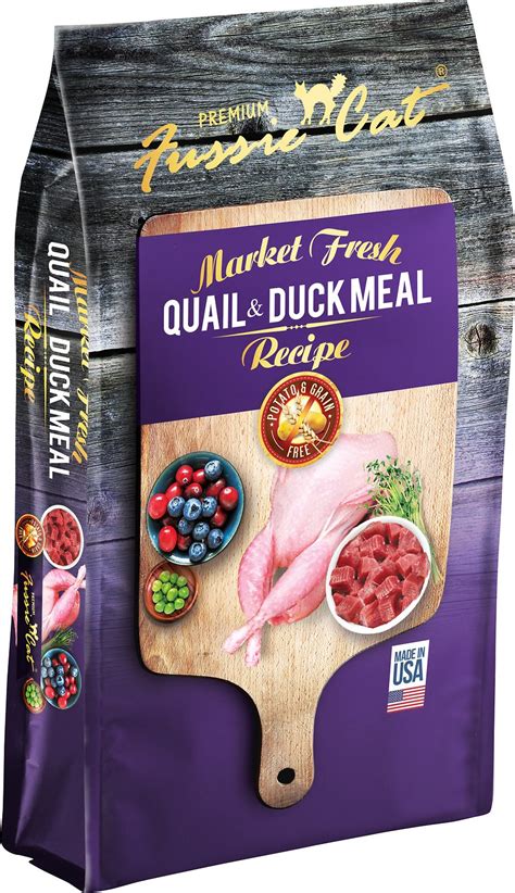 A budget litter that is good in odour control and track due to its bigger granular litter size. Fussie Cat Market Fresh Quail & Duck Meal Recipe Grain ...