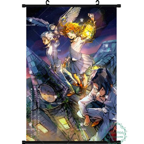 Anime The Promised Neverland Scroll Wall Poster Home Decorate T 60×