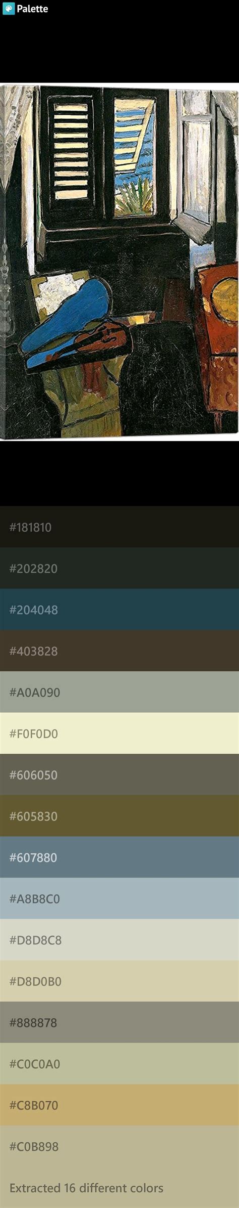 Matisse Color Palette In 2020 Color Palette Palette Color