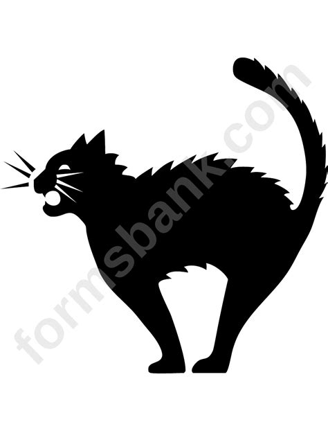 Black Cat Pumpkin Stencil Printable Pdf Download